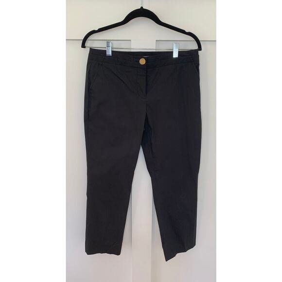 Tory Burch Cropped Pants in Black Size 4 Zip Fly Tapered Leg Classic Gothic - Picture 1 of 2